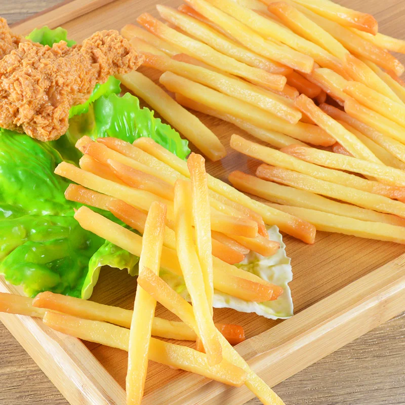 10Pcs Simulation French Fries Fake Food  Model Burger Shop Western Food Display Props Home Decoration Kids Game Prop Fake Potato