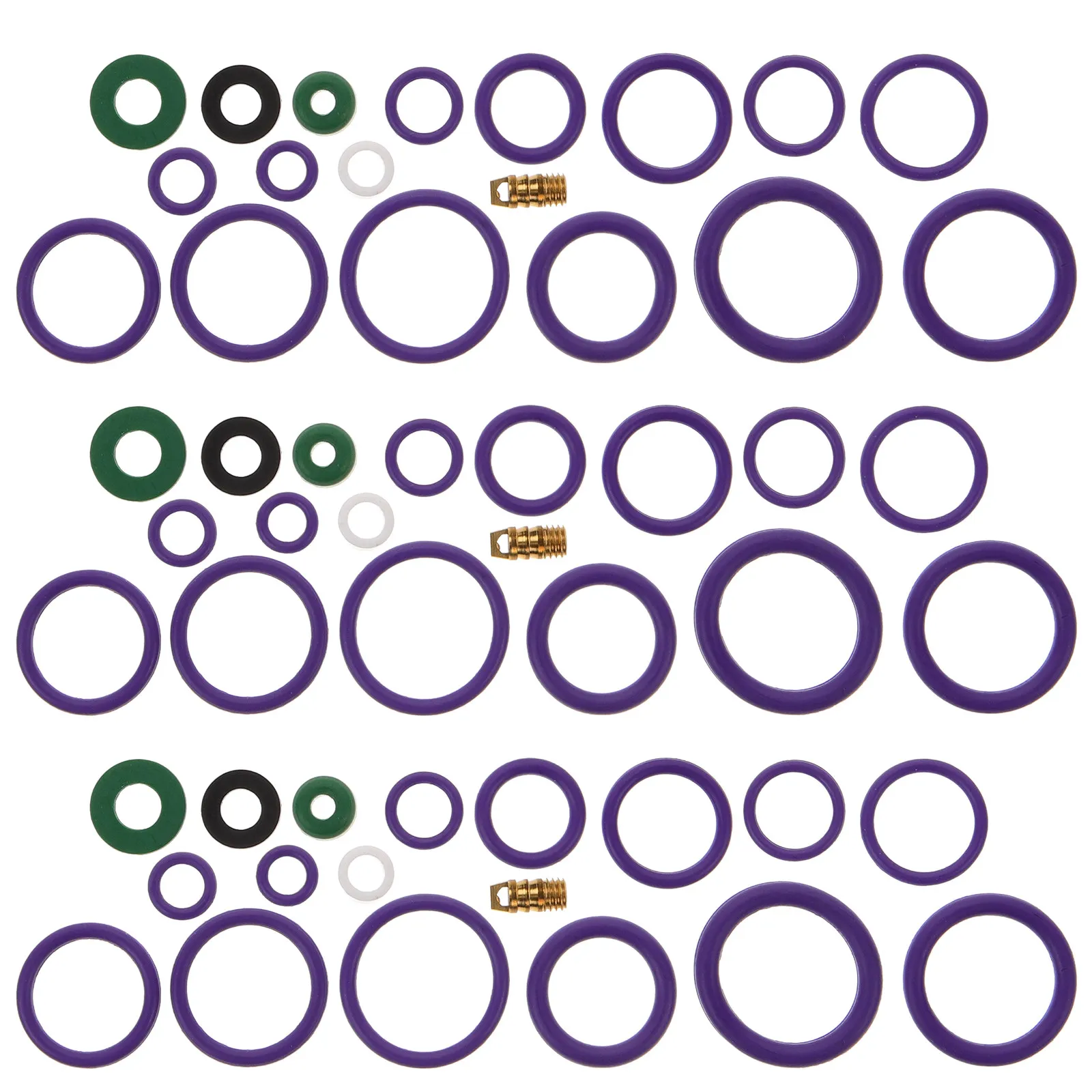 

1Set Car Air Conditioning Seal Kit Assorted Rubber O Rings Automotive O-Ring Set Ac System Repair Replacement Seal Kit