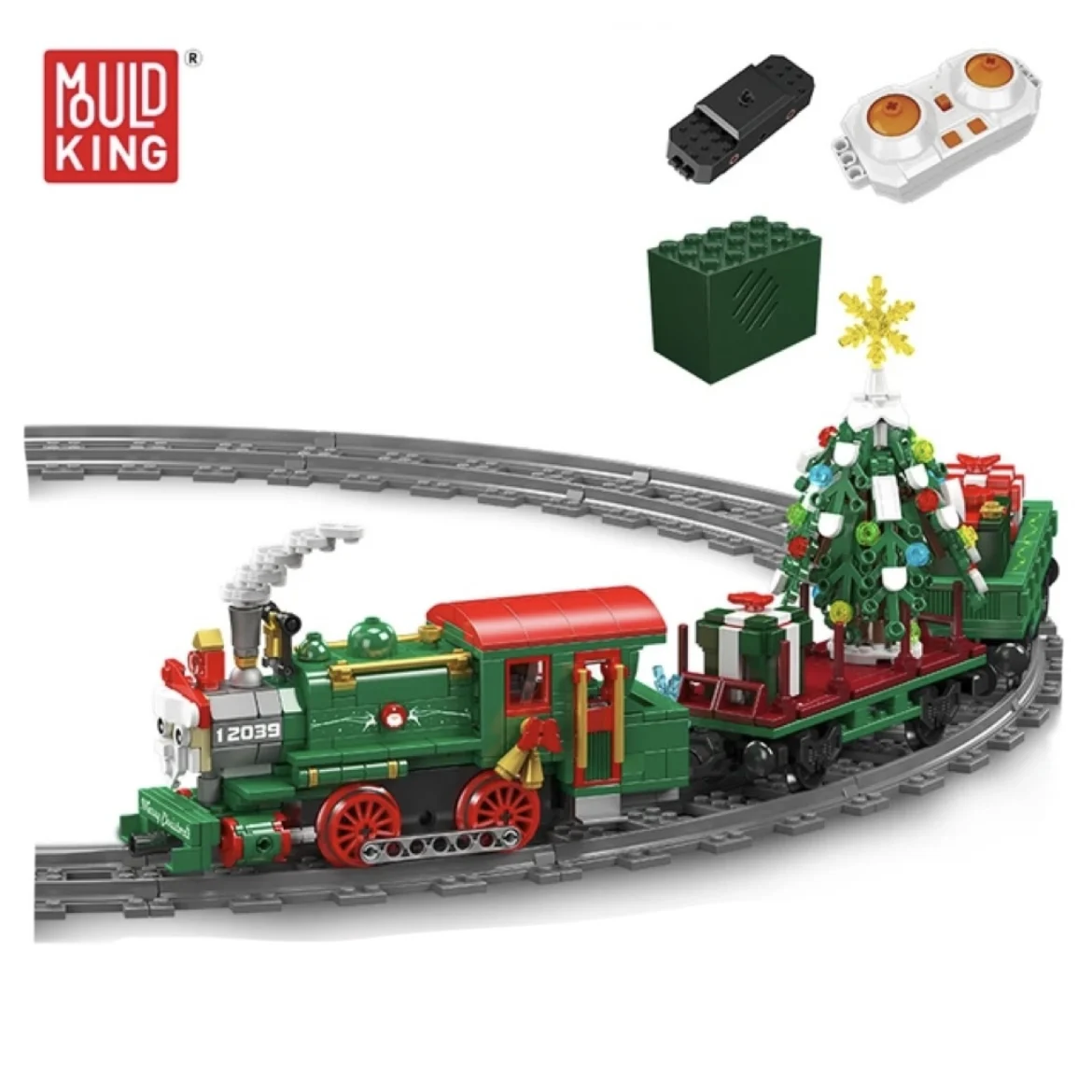 Creative Expert MOC 12039 ESU KG230 Diesel Locomotive Christmas Special Edition Model 922PCS Building Blocks Brick Toys for Gift