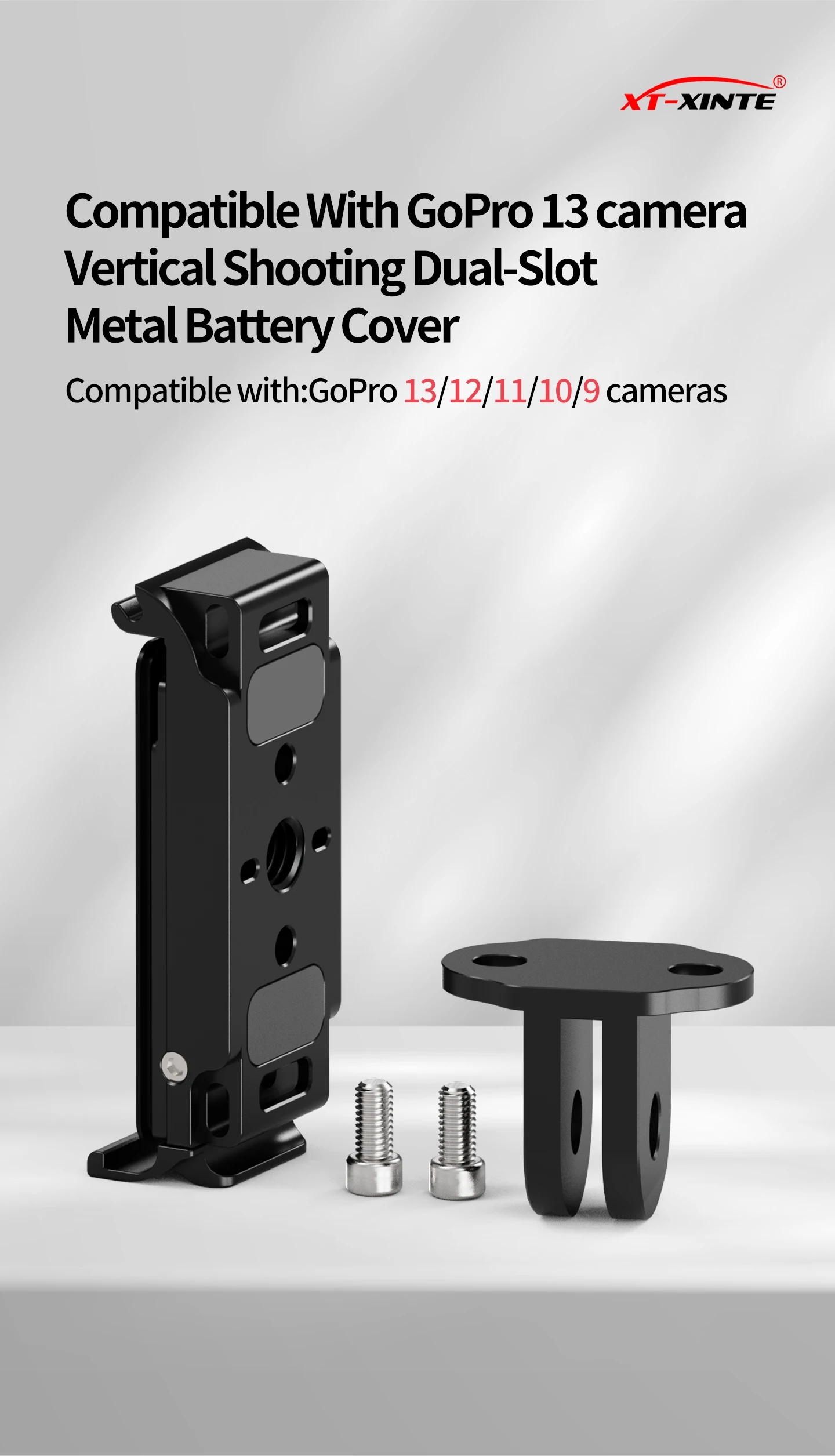 Seitenabdeckung Gehäuse Ersatz Batterie Deckel Tür Abdeckung Aluminiumlegierung für Go Pro Hero 13/12/11/10/9 Schwarz Zubehör – Detail 21