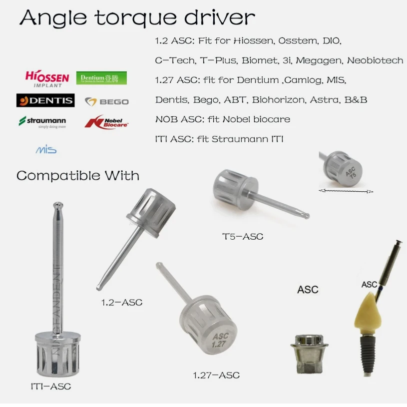

Dental Implant Angled Screwdrier driver 1.2 1.25 1.27 ITI Long and Short