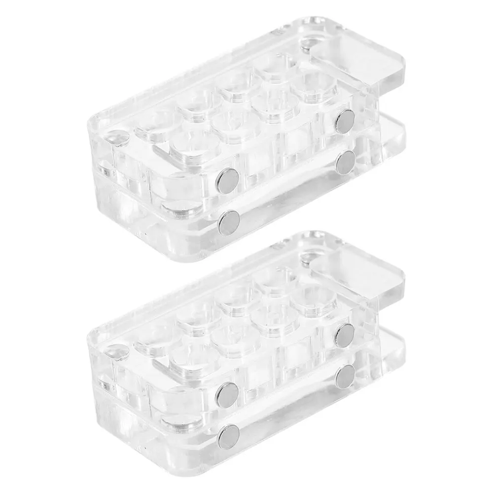 

2 Pcs Mini Watercolor Paint Box Supplies Portable Transparent Acrylic Tray Travel