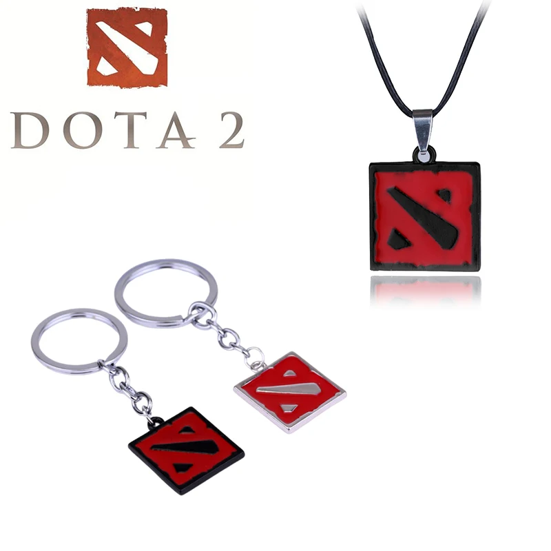 Red Necklace New Hot Network Game Dota 2 Pendant Necklace Europe America And Enamel Jewelry Men\'s Gifts