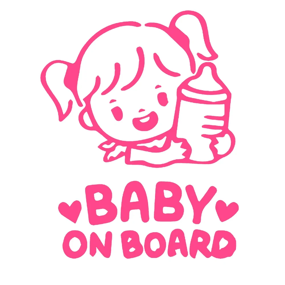 Princess On Board Car Sticker Baby Kids Girl Pink Funny Sticker on Car Decal Vinyl Car Sticker 3D Car Styling Stickers and Decal - view 6