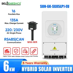 Deye 6KW Hybrid Solar Inverter SUN-6K-SG05LP1-EU Single Phase 2 MPPT With WIFI RS485/CAN Max. 16 Parallel Solar Inverter