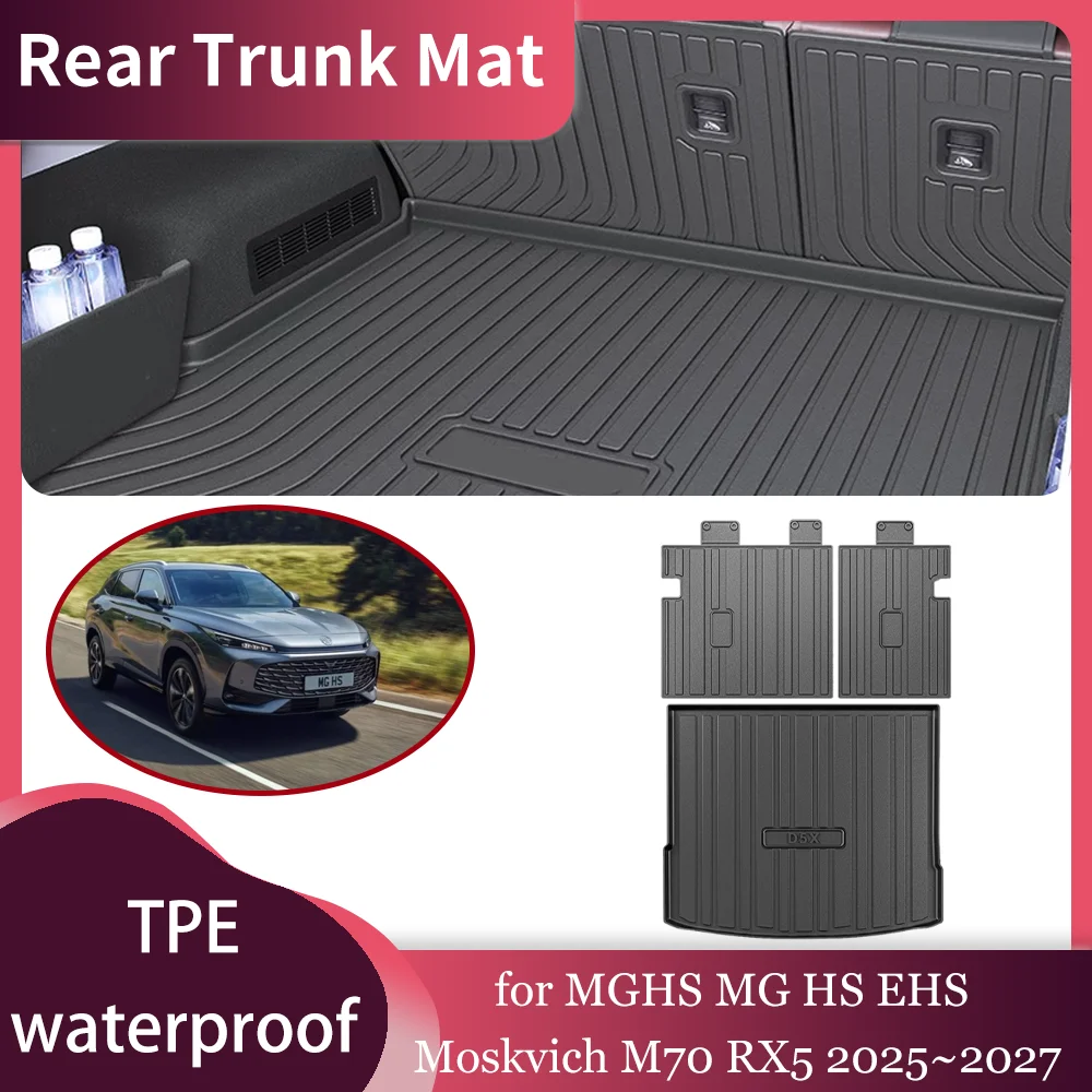 

Car Trunk Mat for MGHS MG HS EHS Moskvich M70 RX5 2025~2027 2026 TPE Waterproof Liner Trunk Seat back Pad Tray Part Accessories