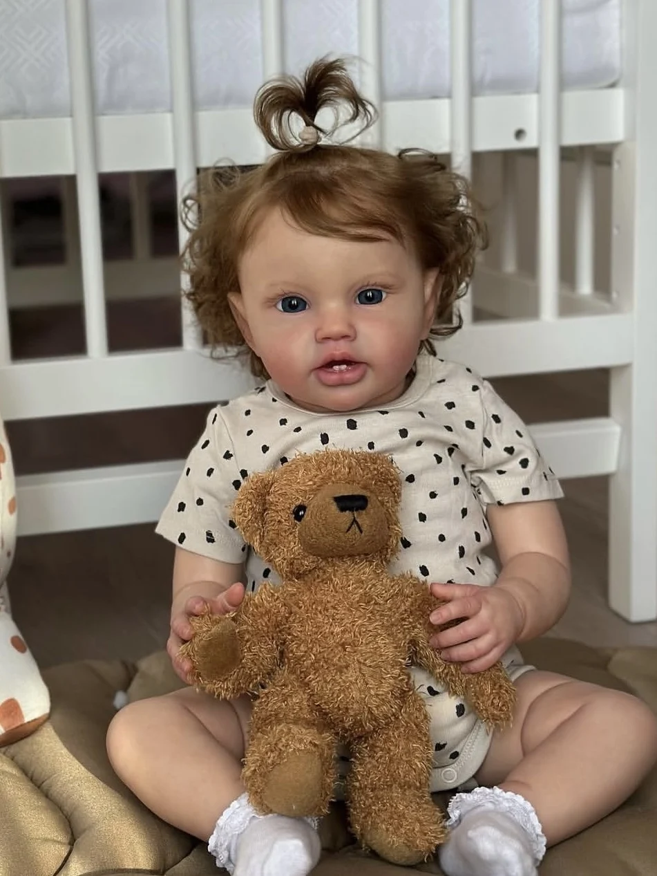 Cokela 60CM Reborn Toddler Popular Cute Girl Doll with hand-Root hair Soft Cuddle Body High Quality Doll TOYS