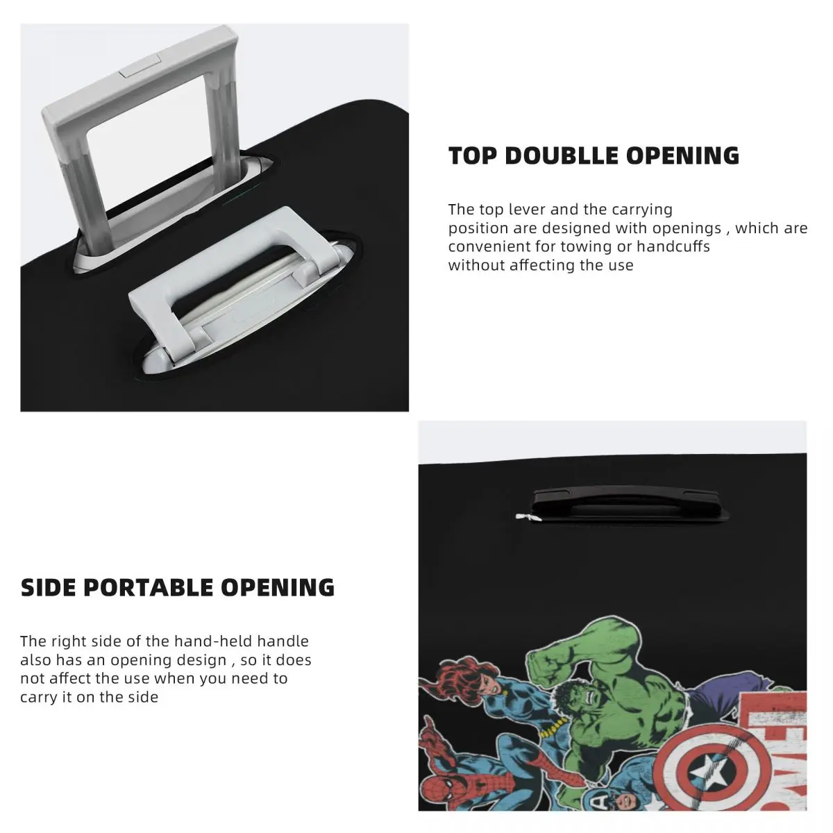 غطاء حقيبة هالك الكلاسيكي المخصص من أغطية الأمتعة المرنة مقاس 18-32 بوصة