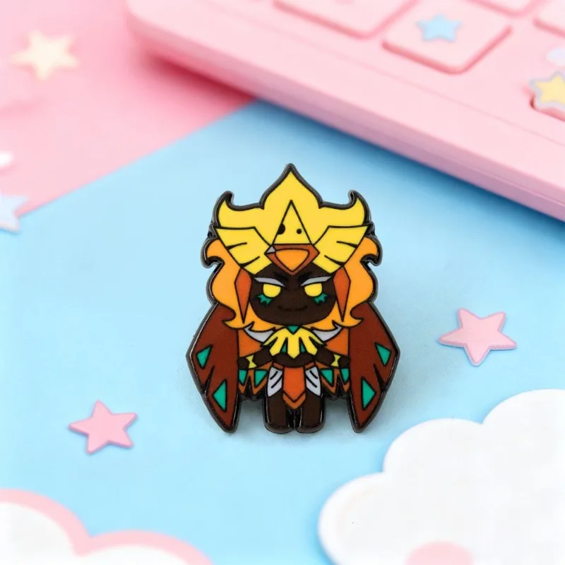 Classic Cartoon Game Shadow Milk Cookie Brooch Role Golden Cheese Cookie Badge Game Peripheral Accessories Player Bag Gifts