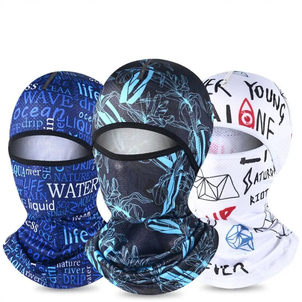 Cooling Sun Protection Mask Ice Silk Balaclava For Cycling Fishing Hiking Motorbike Full Face Cover Breathable Headgear