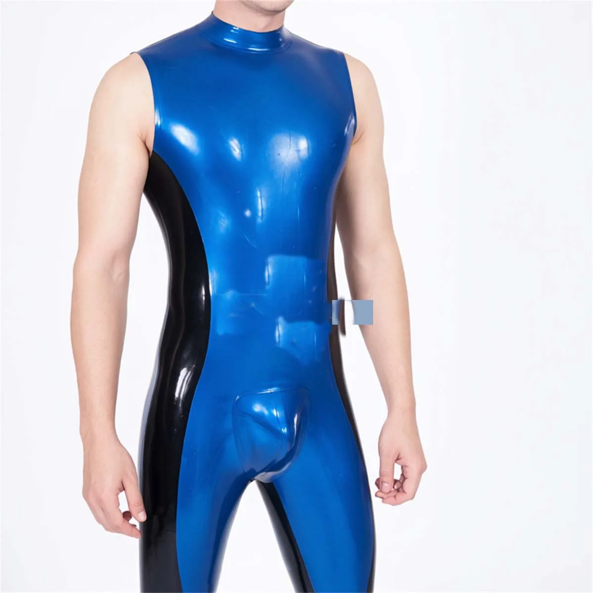 Latex-Bodysuit Ärmellose Gummi-Catsuits mit Rückenreißverschluss Kostüme Fetisch Clubwear Cosplay-Kostüme Maßanfertigung