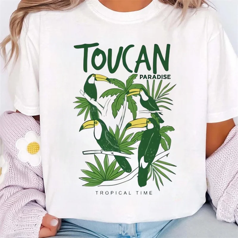 เสื้อยืดลายพิมพ์สไตล์ลำลองลายอาหารทะเล The Sweet Life แขนสั้นสำหรับใส่เที่ยวทะเล วันหยุดพักผ่อน แฟชั่นสำหรับผู้หญิง