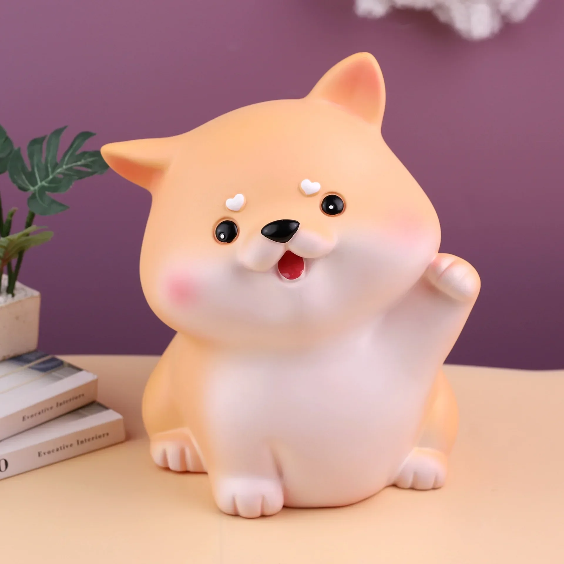 Cute Puppy Shiba Inu Piggy Bank Home Decoration Cabinet Desktop Anti-fall Piggy Bank Animal Decor Handicraft Ornaments