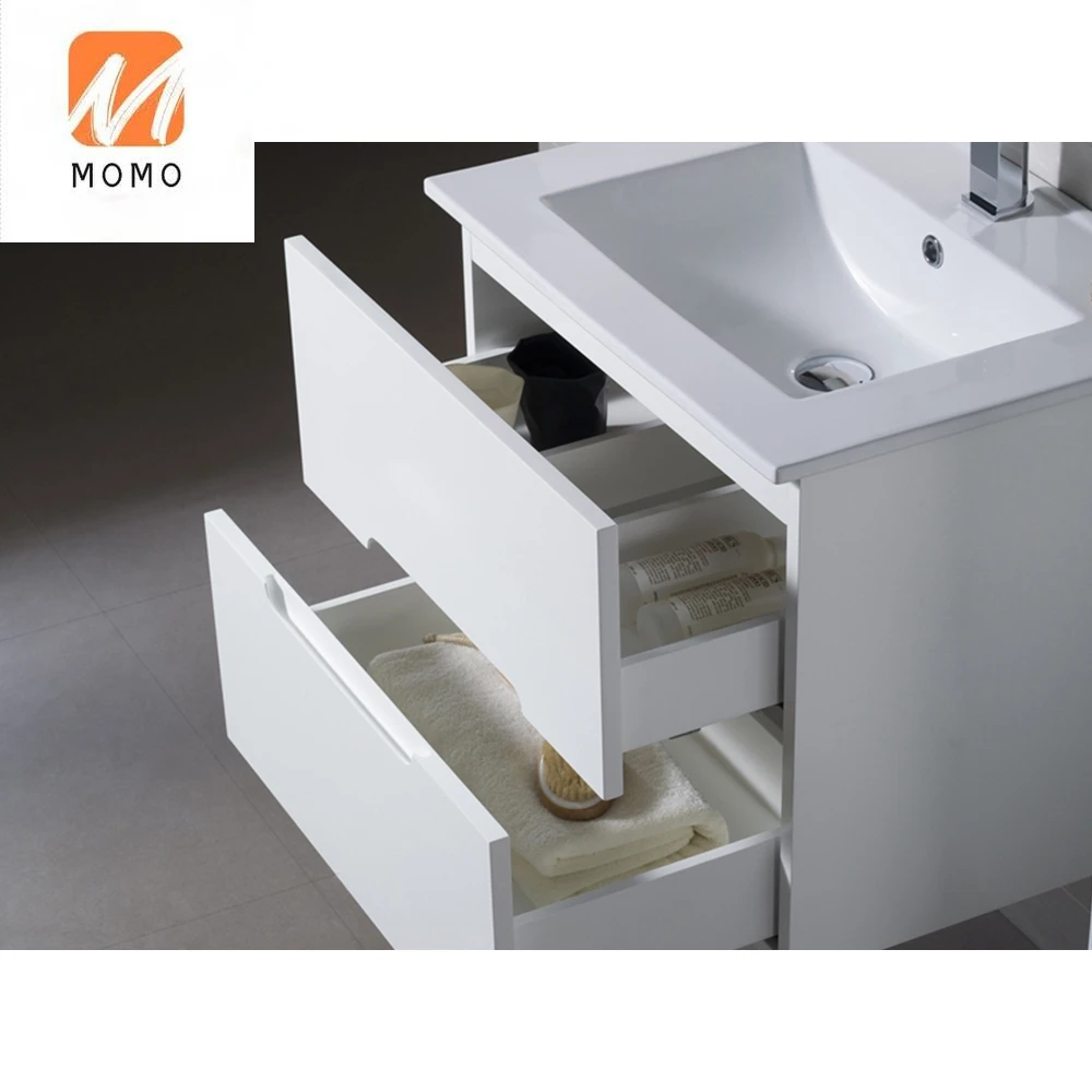 Single Farmhouse White Mini 24 Inch Slim Bathroom Floor Model Bath Vanity And Kitchen