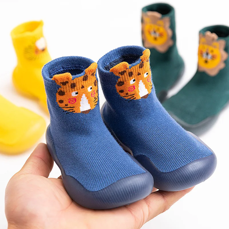 

Baby Shoes Kids Soft Rubber Sole First Walkers Children Sock Shoes Non-slip Floor Socks Toddler Sock Shoes 0-4Y Boy Girl Booties