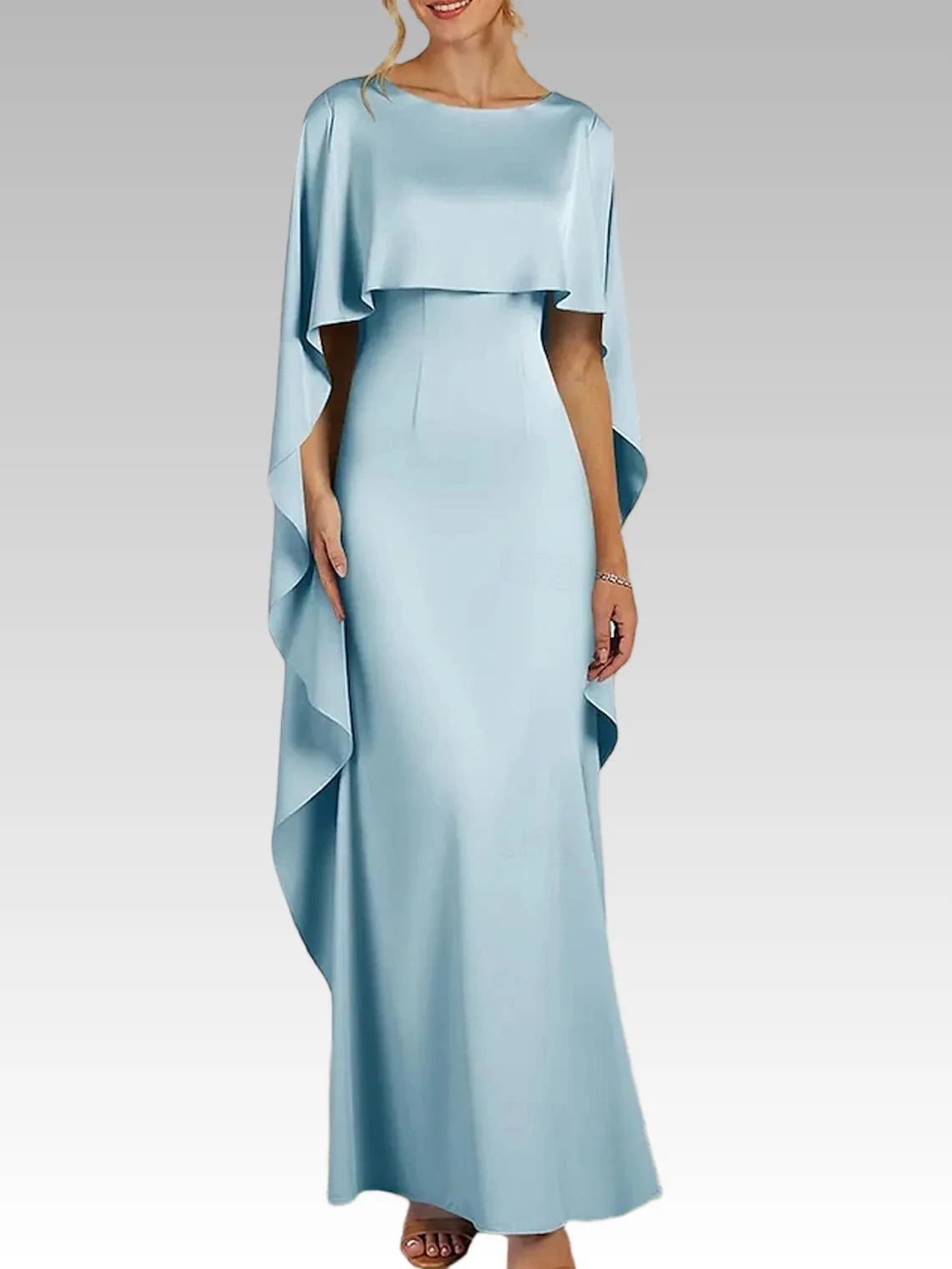 

Elegant MermaidStretch Fabric Prom Dress Jewel Neck Floor Length Sleeveless Solid Color Formal Evening Gown 2025 free customized