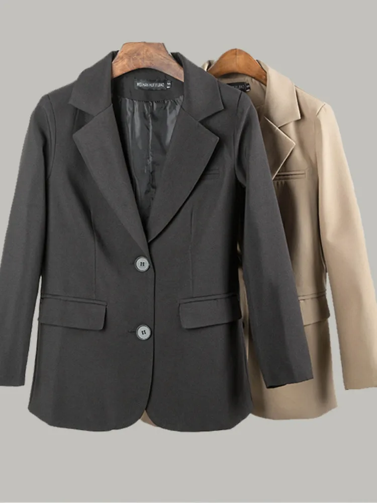 

New Fashion Blazer Women Classic Temperament Classic Single-breasted Solid Office Lady Work Outerwear Streetwear Clothing