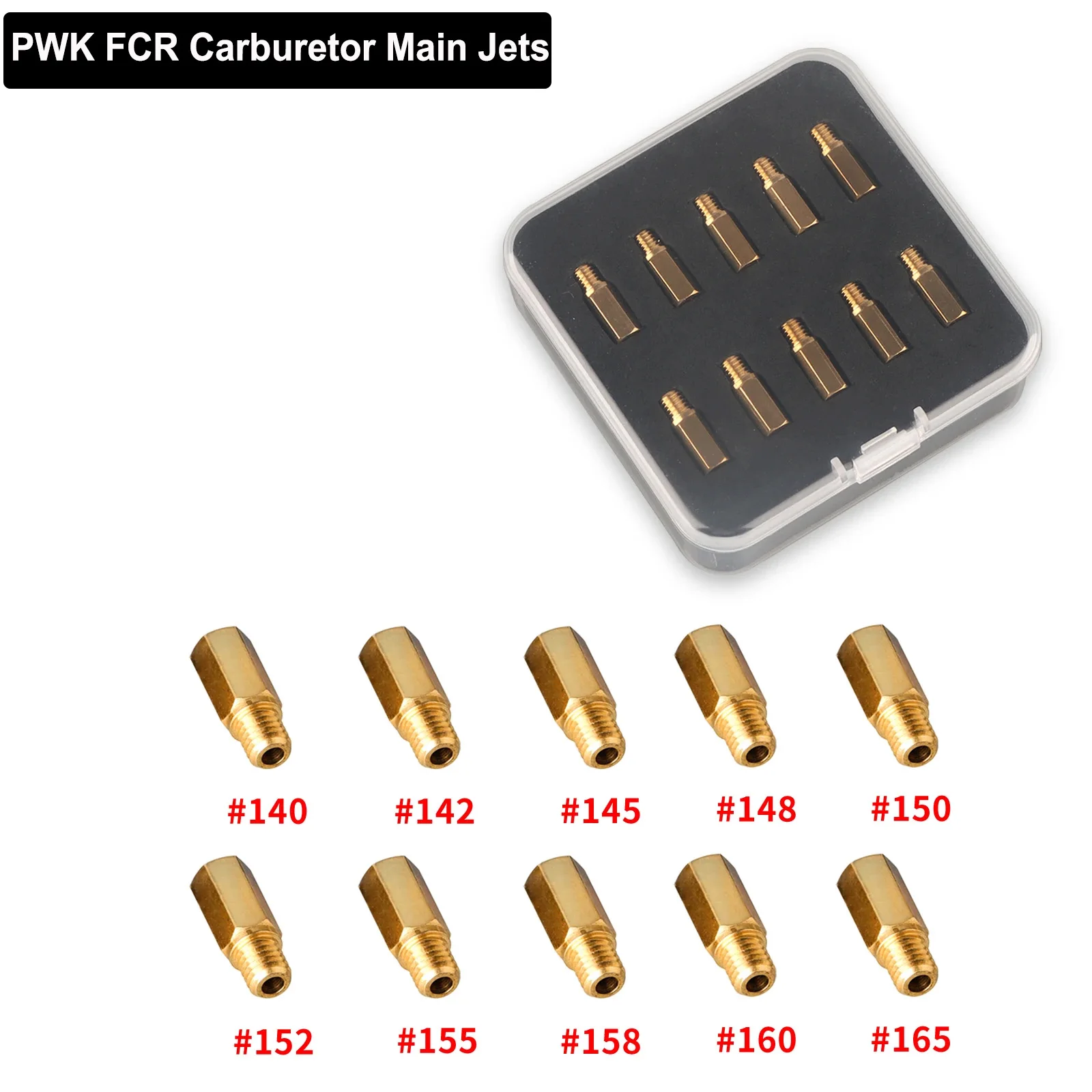 NIBBI 6/10 Stück PWK Vergaser FCR Hauptdüsen M5 M6 Einspritzdüsen-Set für PWK Vergaserdüsen-Kit Motocross Zubehör – Detail 4
