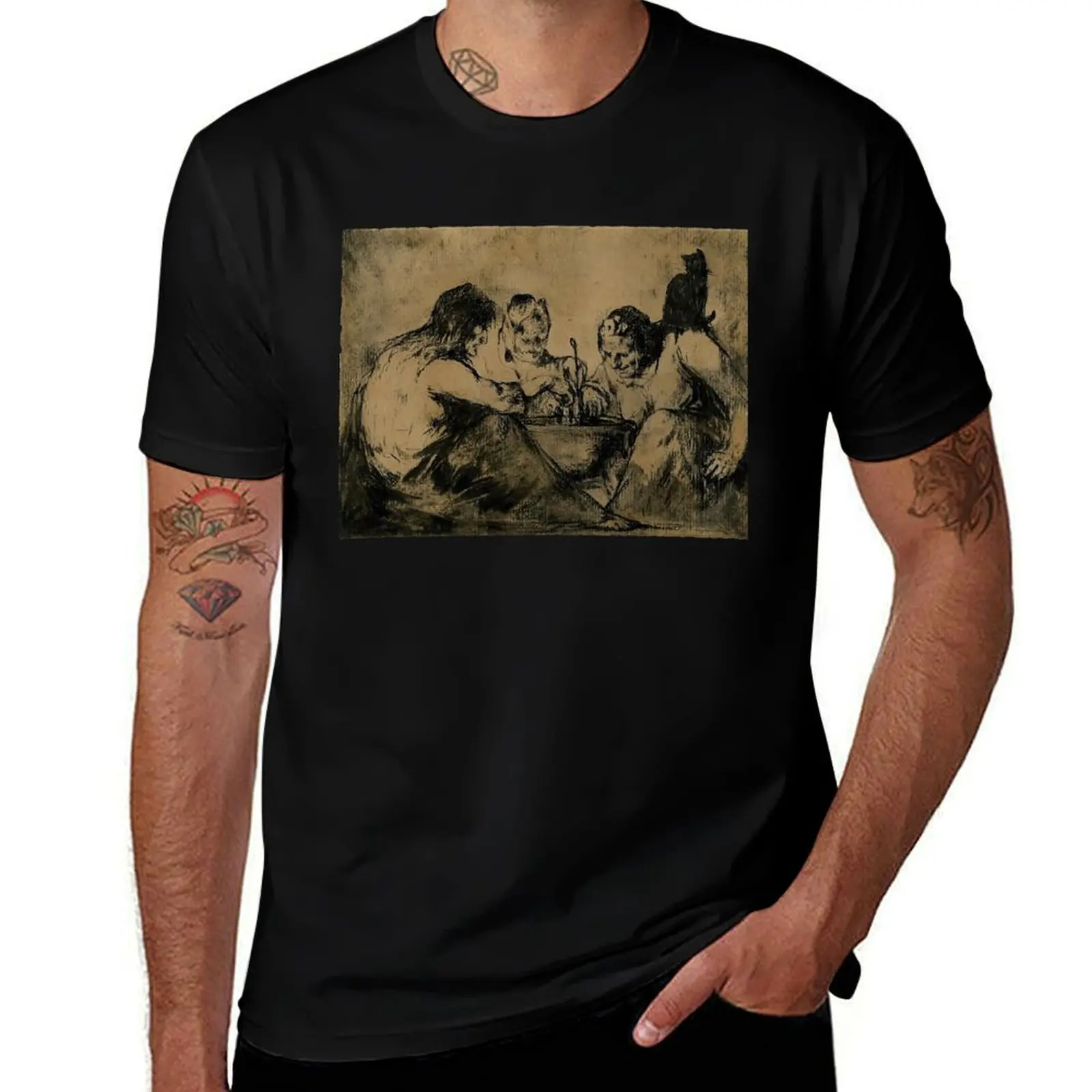 Three Witches brew T-Shirt t shirts for man cotton T-Shirt