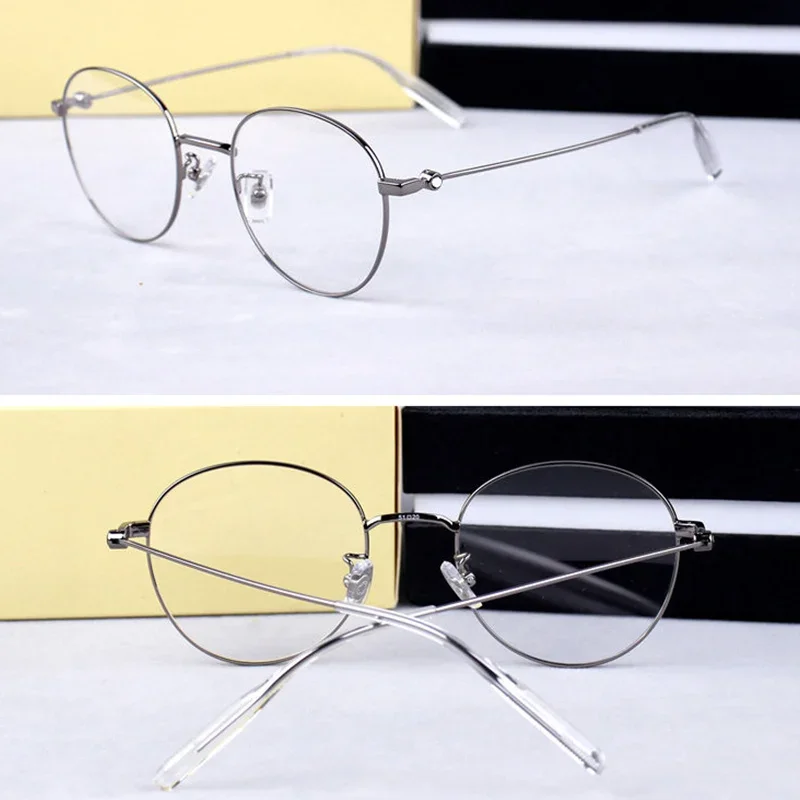 Luxury Brand High Quality Glasses Frame Retro Round Ultra-light Myopia Gafas Men and Women Prescription Blue Light Eyeglasses