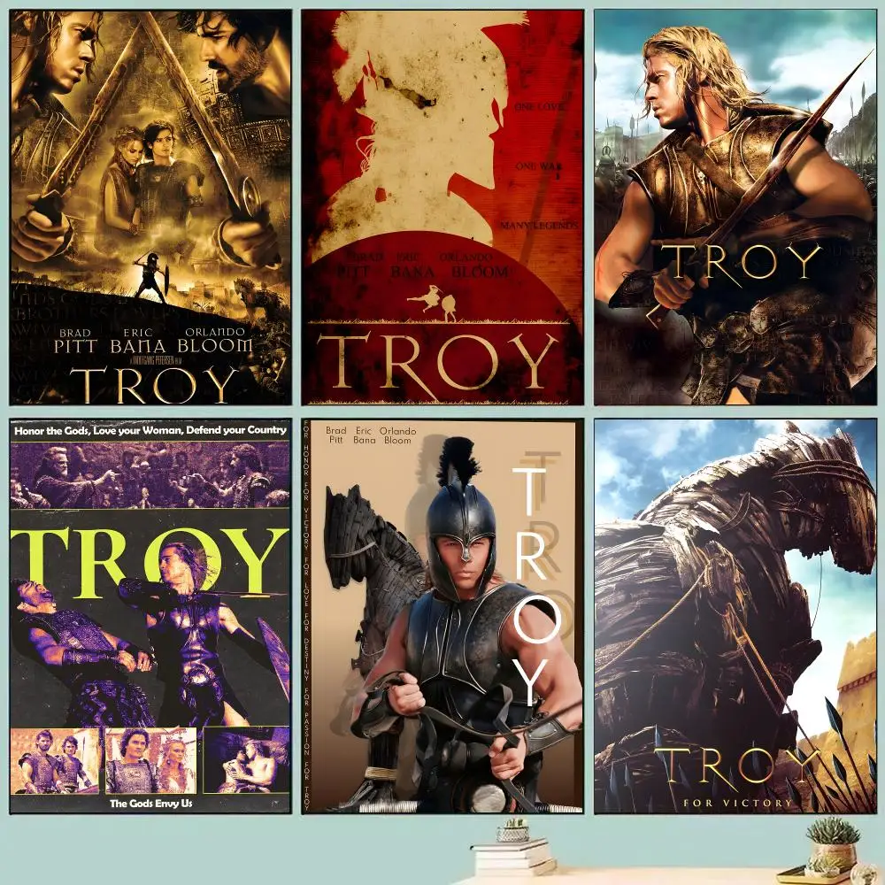 Movie T-troy Poster Room Decor Home Wall Art Printing Waterproof Garage Bed Room Posters Gift
