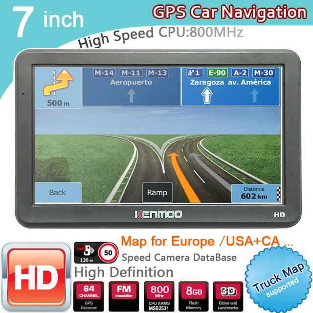 

7 Inch HD GPS Portable Navigation 2024 Maps for Europe Russia Car TRUCK CAMPING Caravan Navigator Sat Nav Free Updates T70B