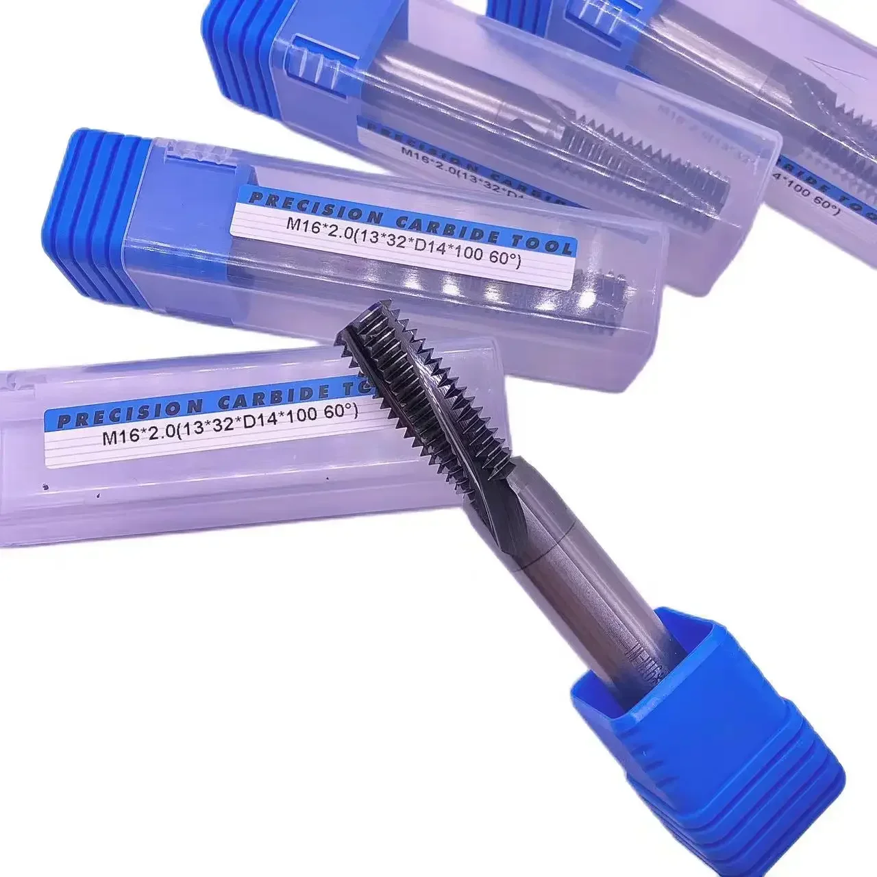 3PCS Carbide ISO Full Tooth Threading End Mill M3-M24 Thread Milling Cutter Tungsten Steel Endmills for Aluminum