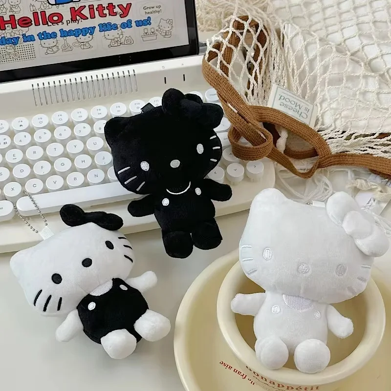 Porte-clés en peluche de dessin animé Hello Kitty, mignon, poupée, périphériques, sac à dos, décoration drôle et Chic, cadeau de noël pour filles