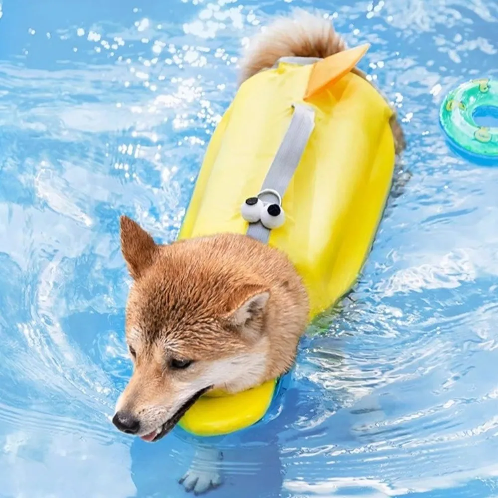 Adjustable Dog Life Jacket Waterproof High Flotation Pet Swimsuit Hand Carried Breathable Dog Surfing Clothes Water Activities view 5
