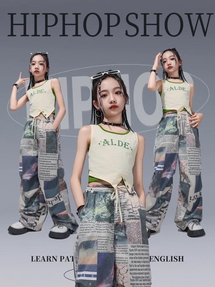 Vêtements Hip Hop pour Bol, Pantalon GlaFashion, Vêtements de Rue pour Enfants, Costume de Performance de brevModerne Kpop, Tenues de Défilé, BL13