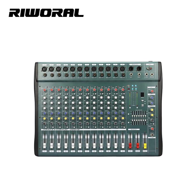

MX1206 Multifunctional Sound Mixing Table High Quality 12 Channel Professional Digital Mixer Audio