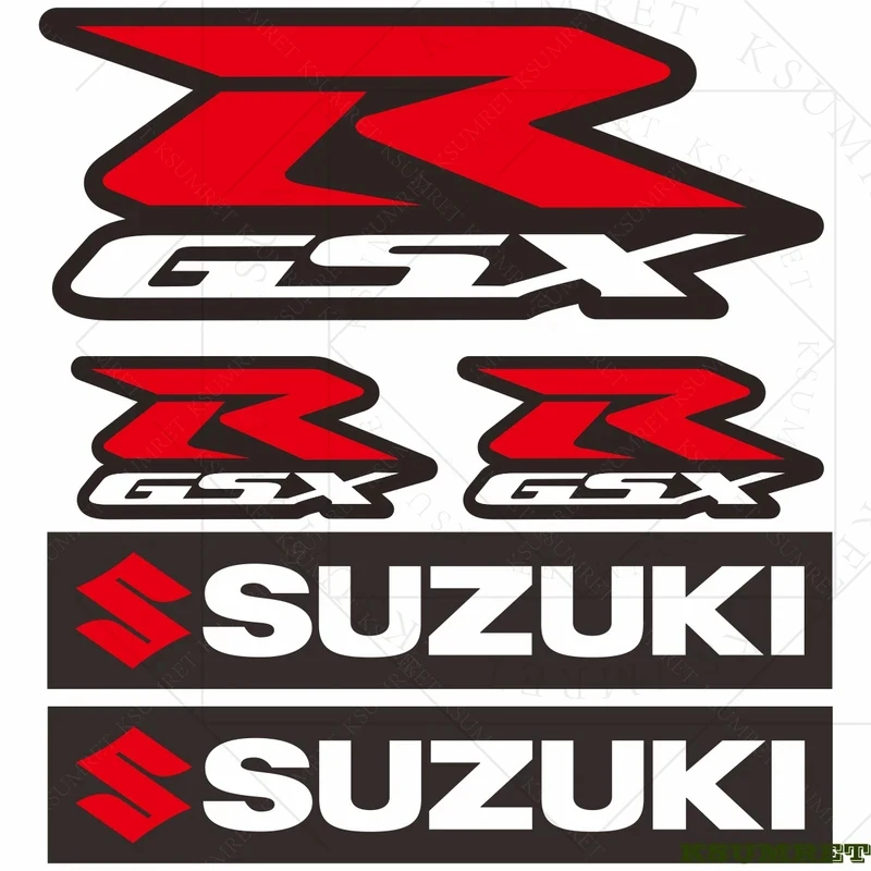 

Vinyl Suzuki GSXR Motorcycle Sticker Decal Logo Set Helmet Emblem Kit