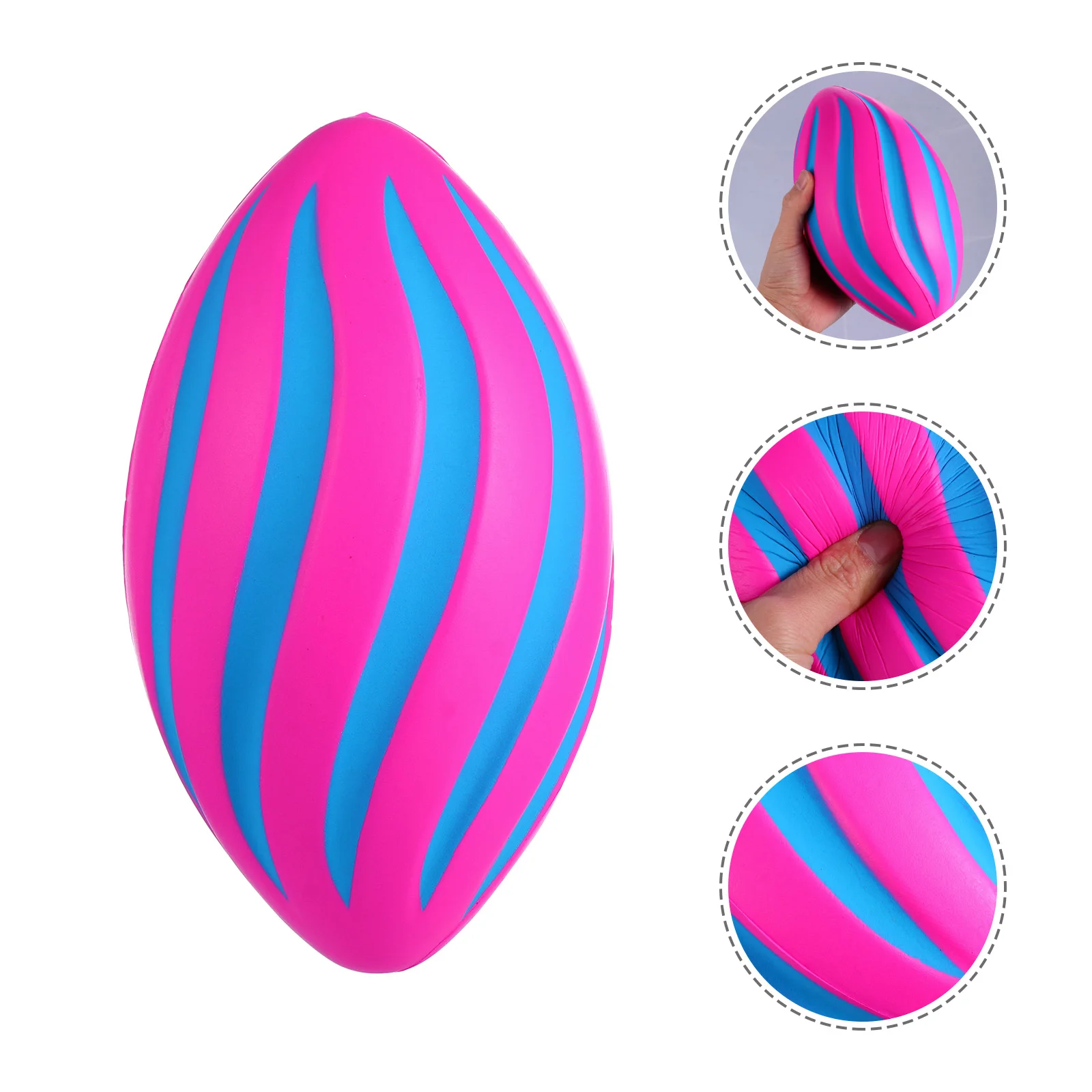 ラグビートレーニングボールスクイーズリリーフおもちゃリラックスボールトルネード型スクイーズPU