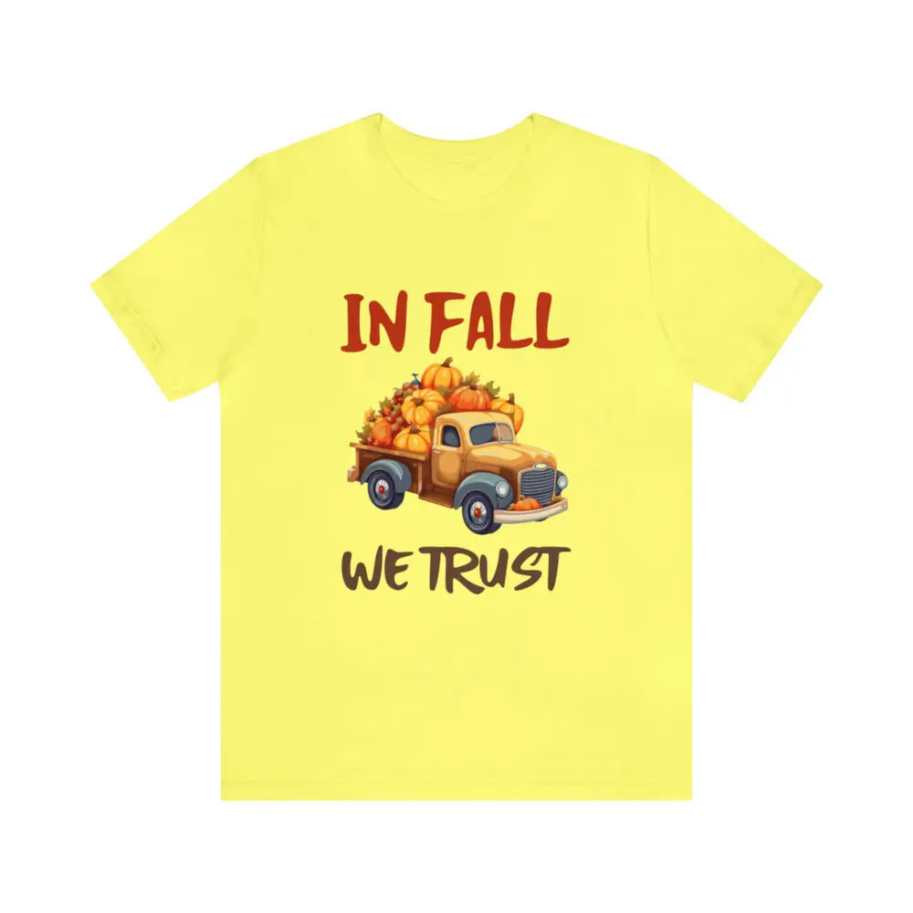 Vintage Pickup Truck with Pumpkins Tees High Quality 100%Cotton Short Sleeve