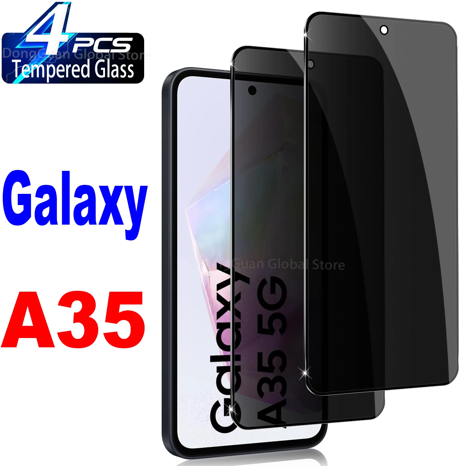 

For Samsung Galaxy A35 Anti Spy Tempered Glass Protector Privacy Screen