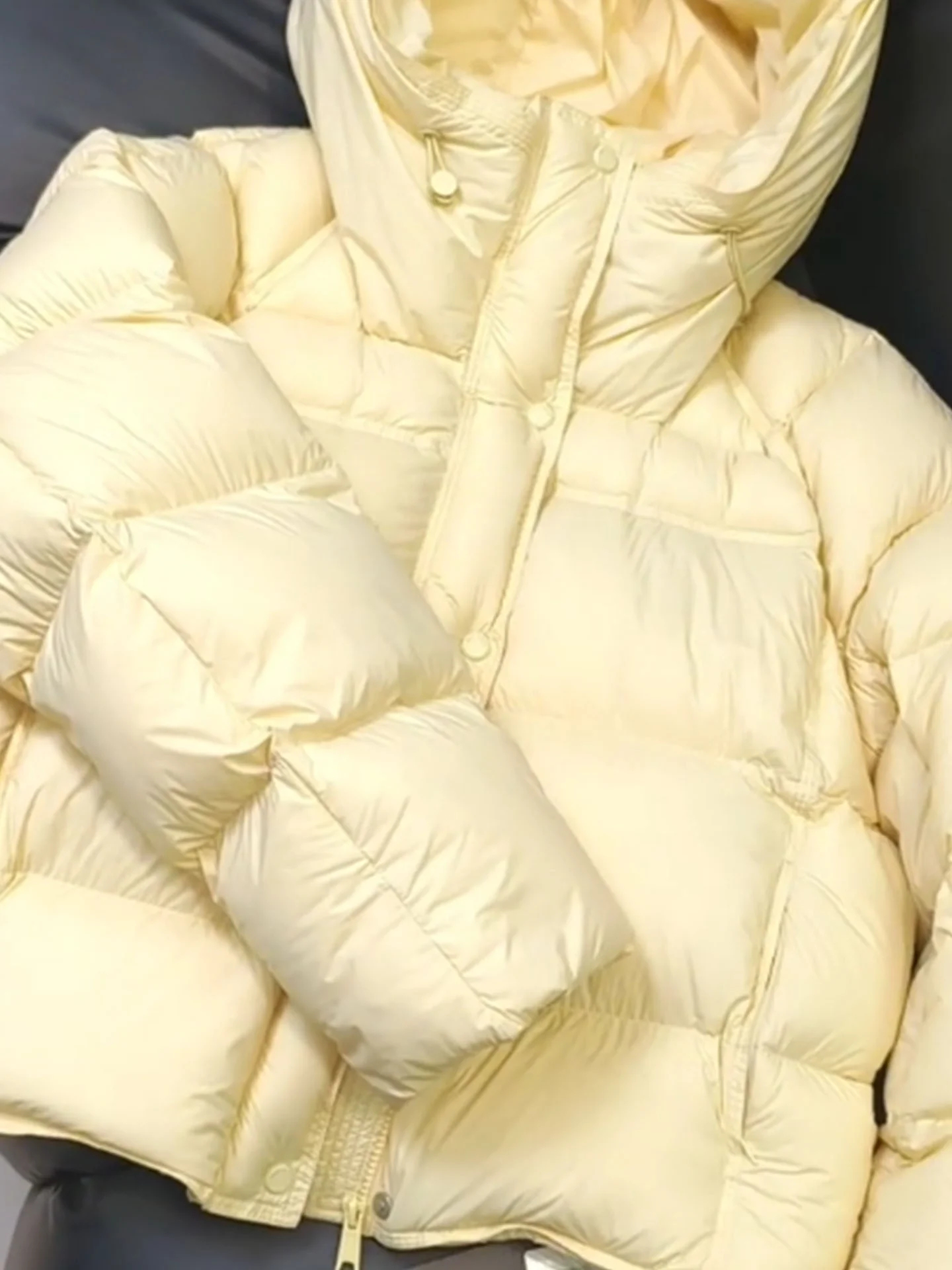Premium ort Puffer Jaet Cappotto da donna Sle Warmth Pane Puffball Versione coreana Fibra di poliestere Bianco Imbottitura in piuma Du