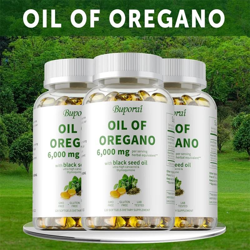 Oil of Oregano - Contains Black Seed Oil, Which Promotes Immune and Digestive Health, Fights Inflammation, and Relieves Bloating