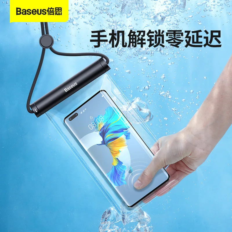 IPX8 30m depth anti-explosion waterproof phone bag strip float 7.2 inch TPU water sport SUP kayak inflatable boat dive