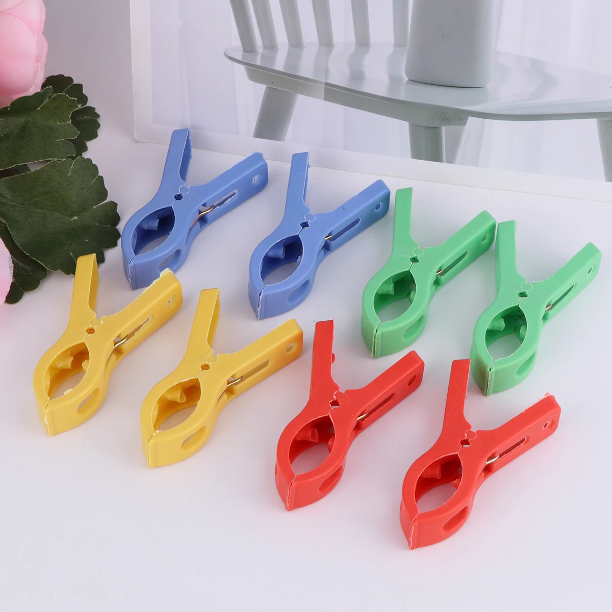 

24pcs Windproof Clothes Clips Non-Slip Plastic Quilt Clamps Heavy Duty For Towel Socks Skirts Pants Underwear Strong
