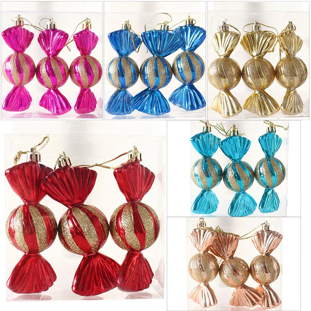 Xmas Tree Decoration Showcase Upscale Restaurant 3Pcs/Pack 6*12cm Christmas Decoration Mansion Office Buildings