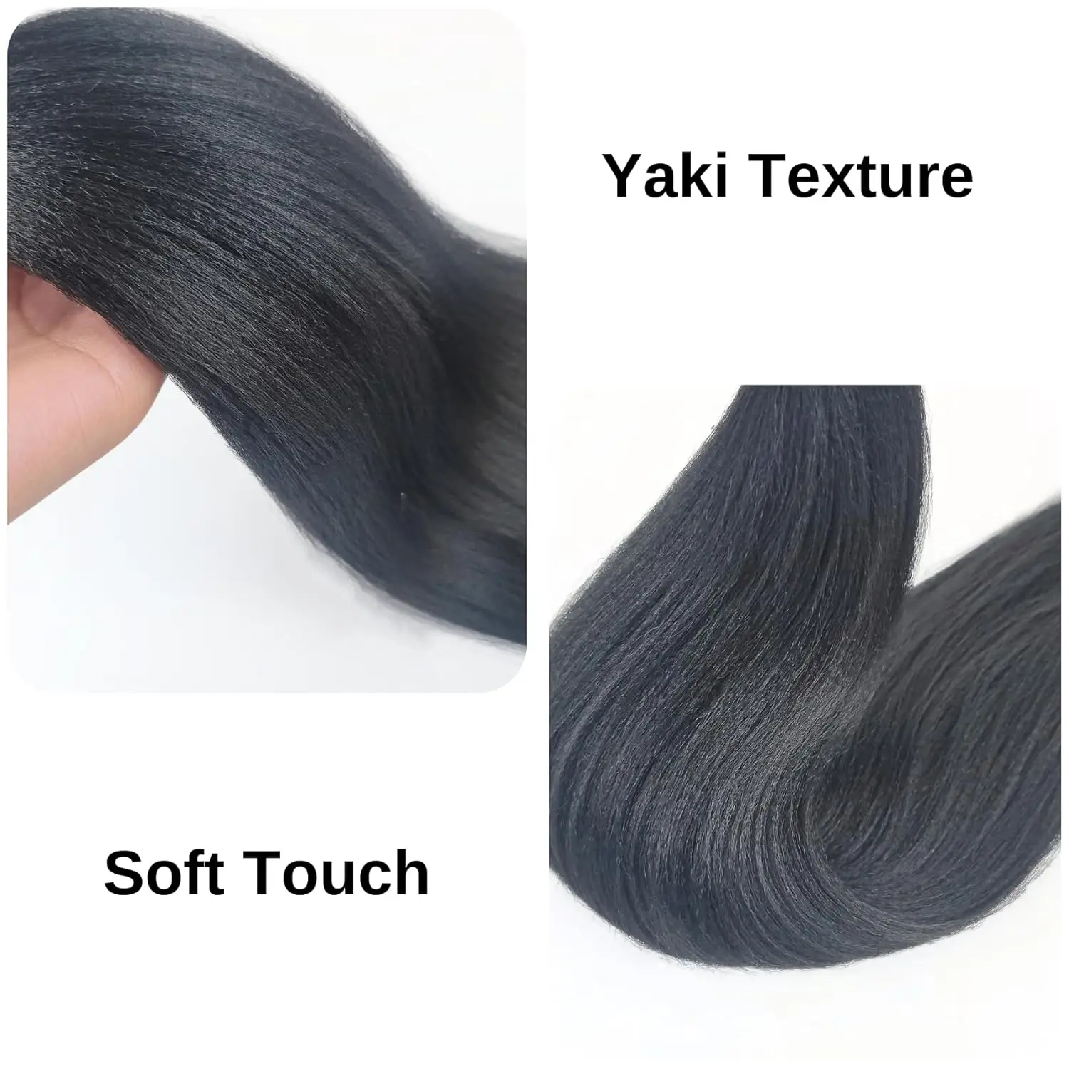 Pre Stretched Jet Black Boho Hair for Braiding