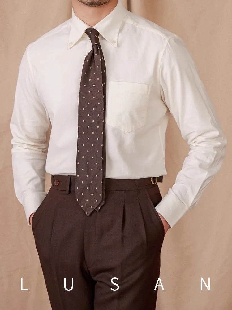 

Men's Corduroy Office Shirt | Retro Cotton Commuter Top | US JP Style Long Sleeve | Slim Fit Business Casual Vintage Shirt