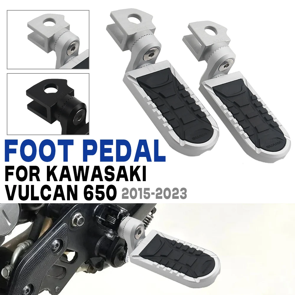 

Для KAWASAKI VULCAN 650 Vulcan 650 15-23 подставки для ног водителя мотоцикла, алюминиевые подножки, регулируемые вращающиеся передние подножки для водителя