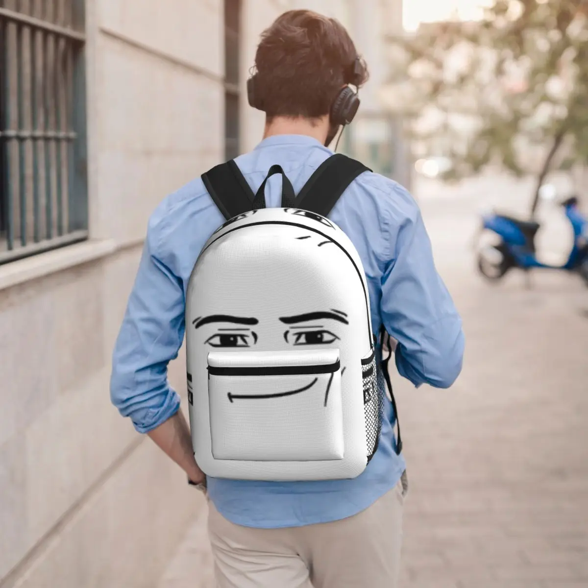 

The Man Face Backpack Student BookBag Children School Bag Computer Shoulder Bags for Men Women