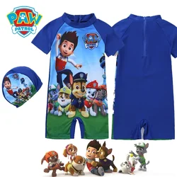 PAW Patrol Children One Pieces Swimsuit  Print Playsuit Child Short Sleeve Swimwear Beach Bathing Suit Swim Wear For Boys Girls