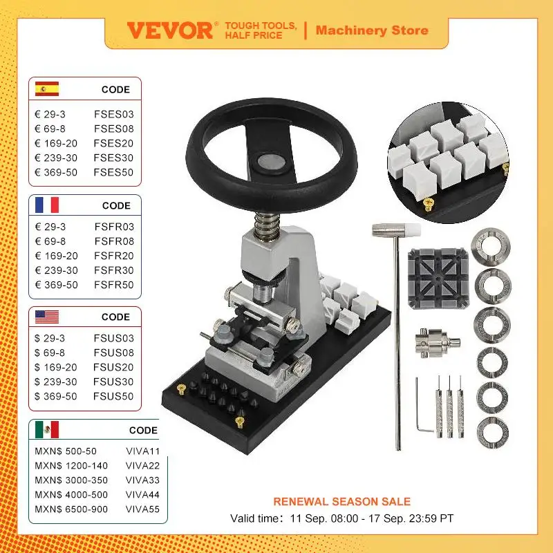 

VEVOR 5700 регулируемый открыватель задней крышки корпуса часов разблокировка задней крышки машинный винт набор инструментов для ремонта часов в стиле Oyster для часовщиков