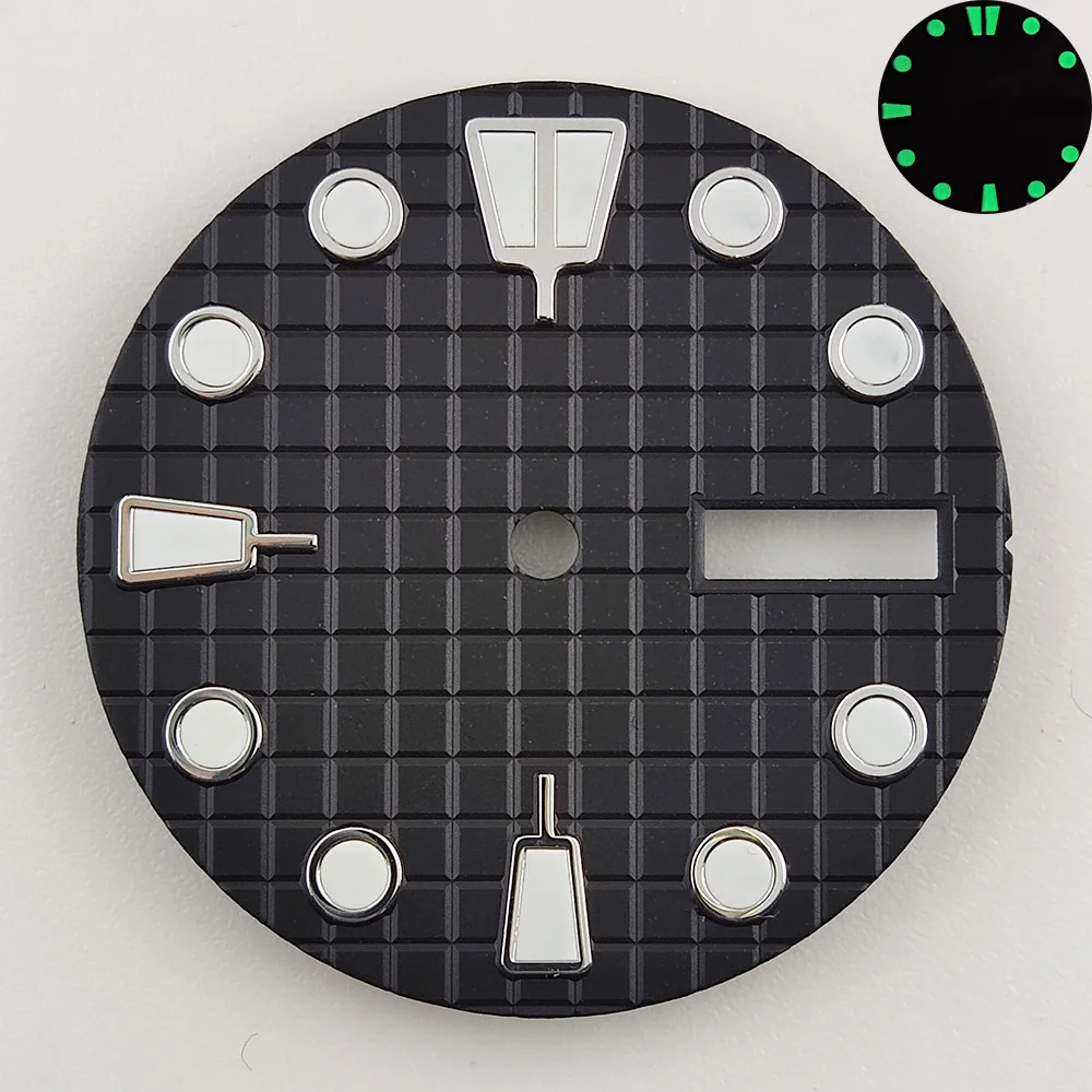 NH36 dial with a green luminous 28.5mm is suitable for NH36 movement assembly watch accessories dial can be customized with a l
