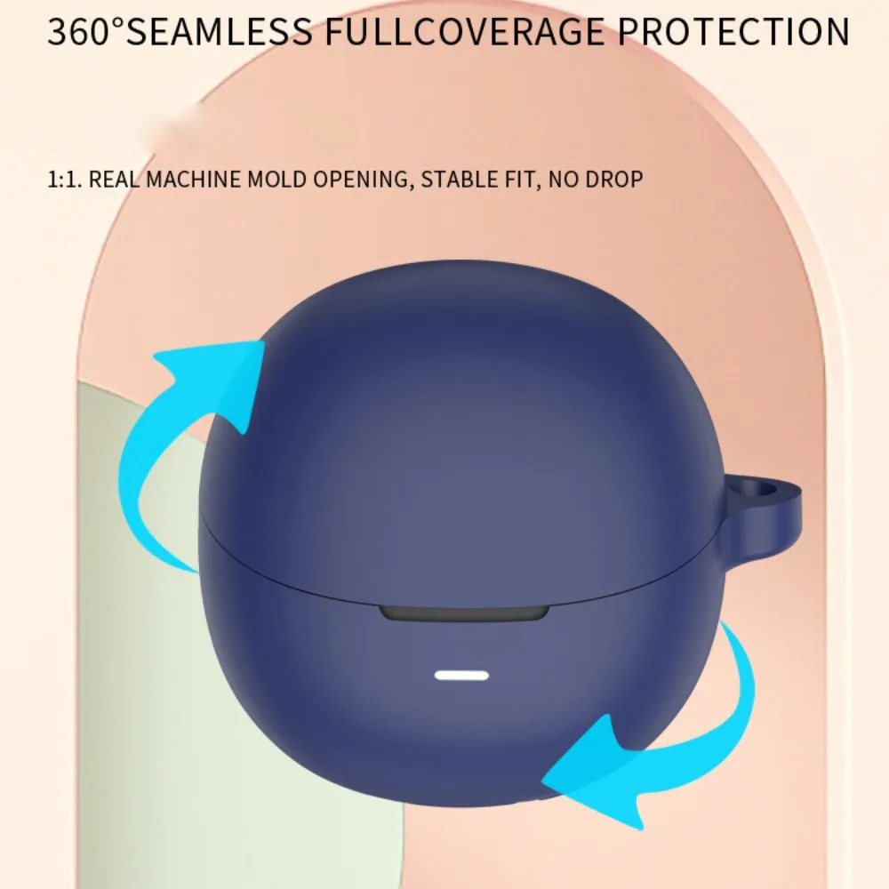 Silicone Case Cover Shockproof Anti-Scratch Protector Headphone Accessories Protective Shell for QCY Ailybuds PRO/PRO+(HT10)