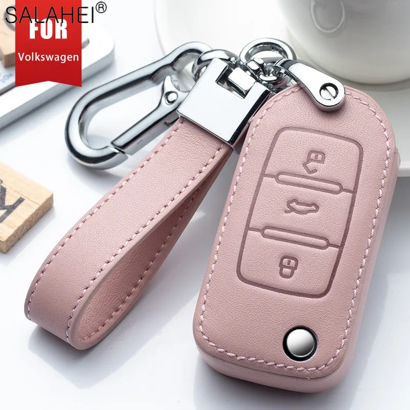 

Car Key Case For VW Volkswagen Polo Golf 4 5 6 7 T5 Passat B6 B5 B8 Magotan For Skoda Octavia A5 A7 Kodiaq Seat Leon Ibiza Ateca