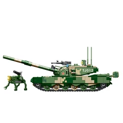 Heavy duty composite brigade military building block toys 99A MBT Red Arrow 10 Missile Launch Vehicle